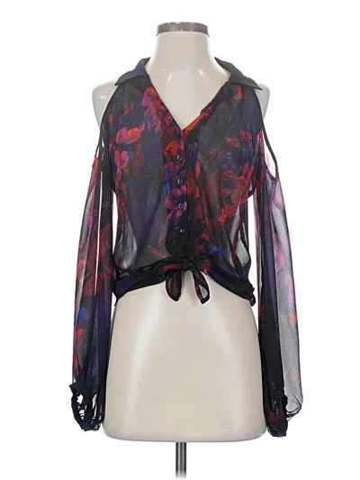 Pre-owned Bebe Sleeveless Blouse In Black