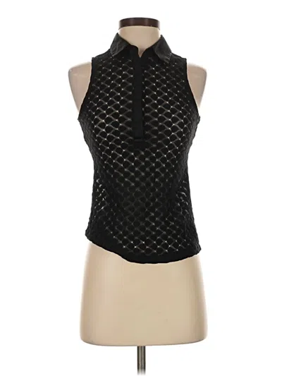 Pre-owned Bebe Sleeveless Blouse In Black