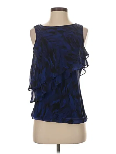Pre-owned Bebe Sleeveless Blouse In Blue