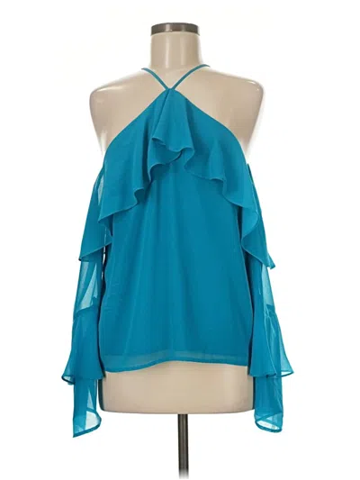 Pre-owned Bebe Sleeveless Blouse In Blue