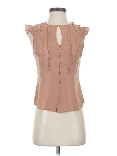 Pre-owned Bebe Sleeveless Blouse In Brown