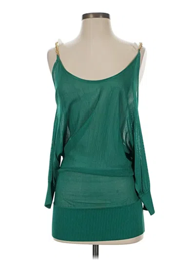 Pre-owned Bebe Sleeveless Blouse In Green