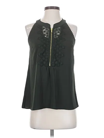 Pre-owned Bebe Sleeveless Blouse In Green