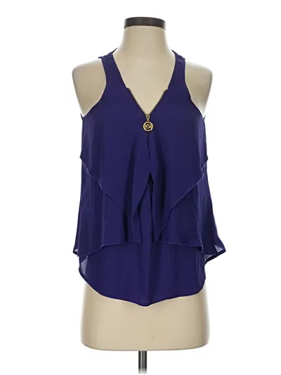 Pre-owned Bebe Sleeveless Blouse In Purple