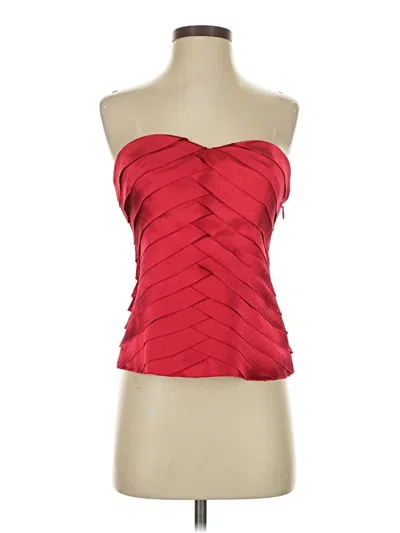 Pre-owned Bebe Sleeveless Blouse In Red