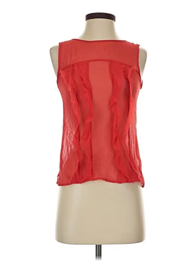 Pre-owned Bebe Sleeveless Blouse In Red