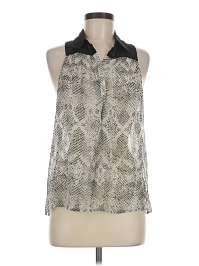 Pre-owned Bebe Sleeveless Blouse In Silver