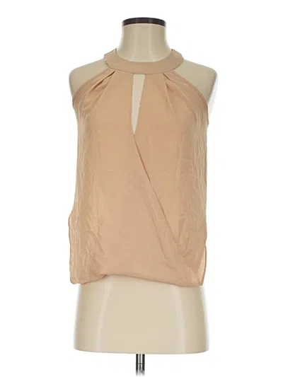Pre-owned Bebe Sleeveless Blouse In Tan