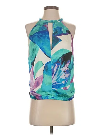 Pre-owned Bebe Sleeveless Blouse In Teal