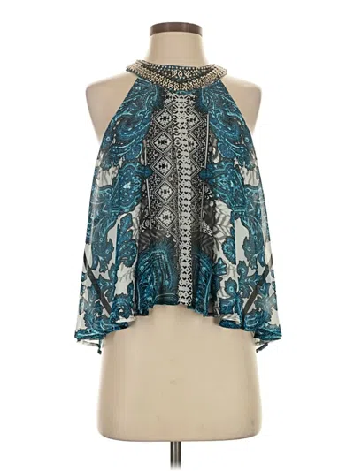 Pre-owned Bebe Sleeveless Blouse In Teal
