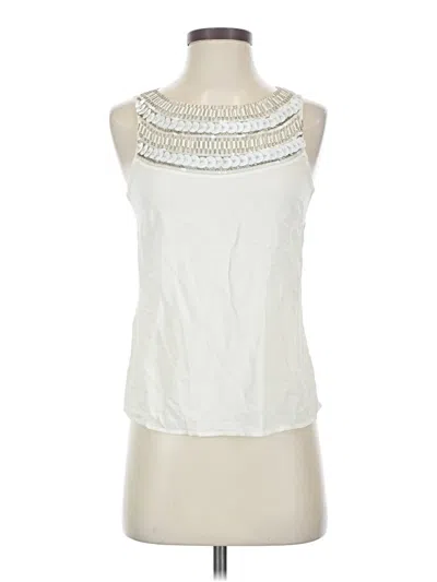 Pre-owned Bebe Sleeveless Blouse In White