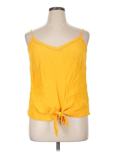 Pre-owned Bebe Sleeveless Blouse In Yellow