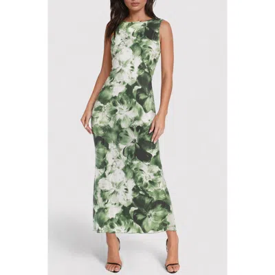 Bebe Sleeveless Maxi Dress In Multi