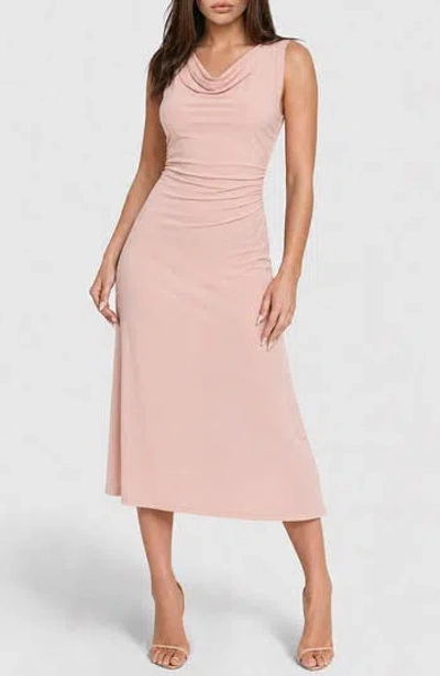 Bebe Sleeveless Midi Dress In Rose