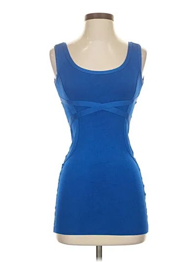 Pre-owned Bebe Sleeveless Top Blue Sweetheart Neckline Tops