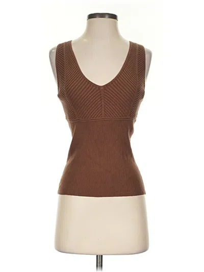 Pre-owned Bebe Sleeveless Top Brown Sweetheart Neckline Tops