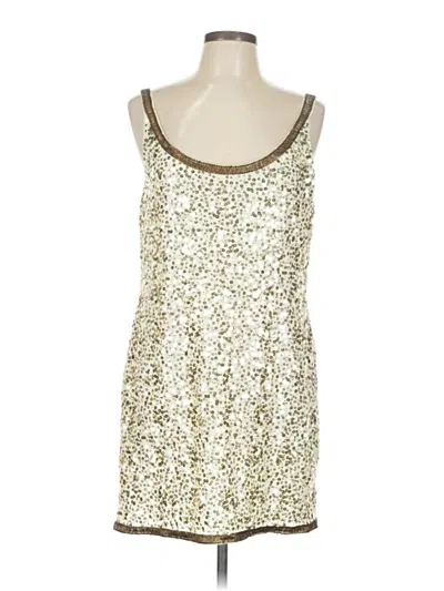 Pre-owned Bebe Sleeveless Top Gold Scoop Neck Tops