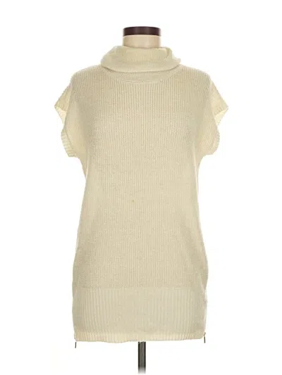 Pre-owned Bebe Sleeveless Top Ivory Cowl Neck Tops