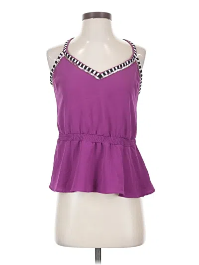 Pre-owned Bebe Sleeveless Top Purple Halter Neckline Tops
