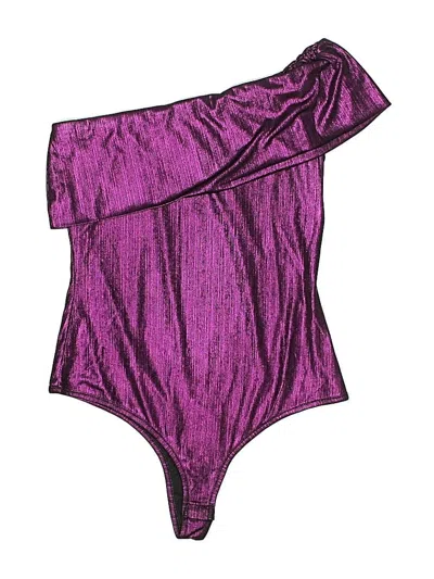 Bebe Sleeveless Top Purple One Shoulder Neckline Tops