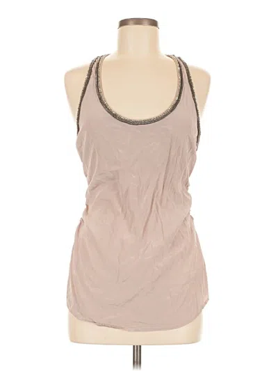 Pre-owned Bebe Sleeveless Top Tan Halter Neckline Tops In Brown