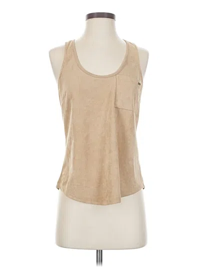 Pre-owned Bebe Sleeveless Top Tan Scoop Neck Tops
