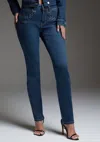 Bebe Slim Jean Embellished With Crystals By Swarovski In Indigo Wash