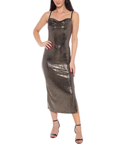 Bebe Slim Maxi Dress In Animal Print
