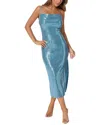 Bebe Slim Maxi Dress In Blue