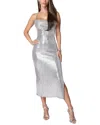 Bebe Slim Maxi Dress In Metallic