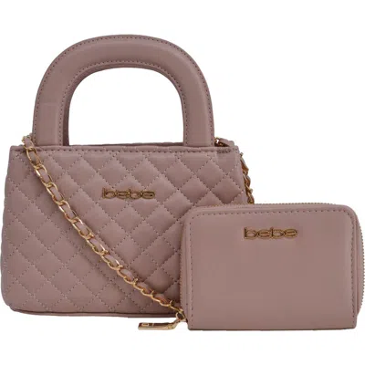 Bebe Sofie Small Satche With Matching Wallet In Purple