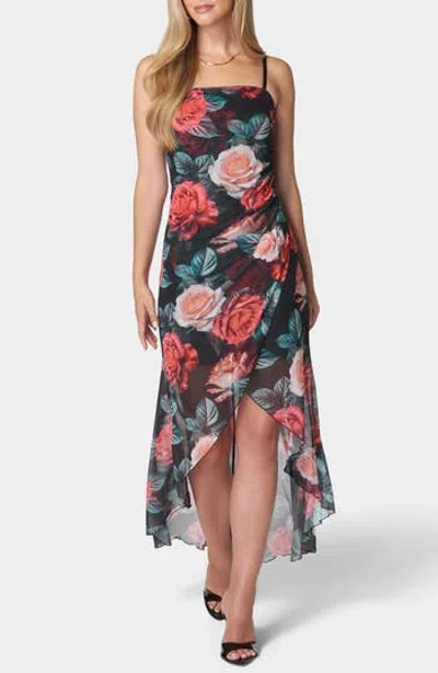 Bebe Spaghetti Strap Mesh High/low Dress