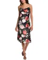 Bebe Spaghetti Strap Midi Dress In Black