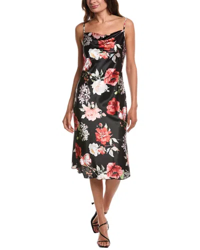 Bebe Spaghetti Strap Midi Dress In Black