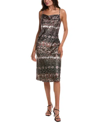 Bebe Spaghetti Strap Midi Dress In Brown