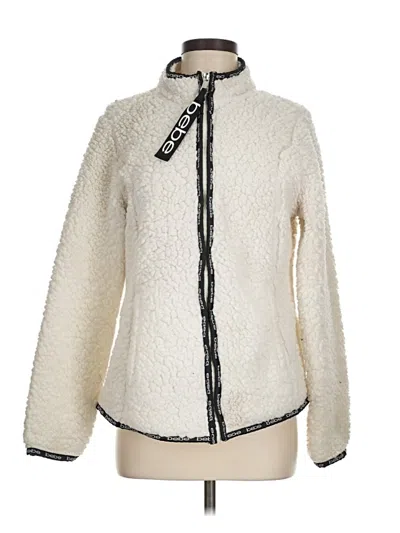 Pre-owned Bebe Sport Cardigan Sweater In White