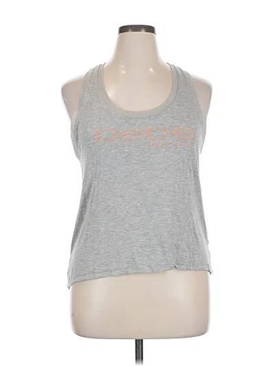Pre-owned Bebe Sport Tank Top Gray Halter Neckline Tops