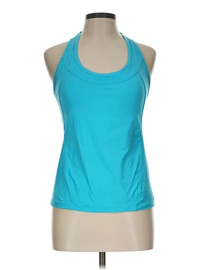 Pre-owned Bebe Sport Tank Top Teal Halter Neckline Tops