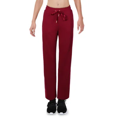 Bebe Sport Womens Fitness Activewear Sweatpants In Red
