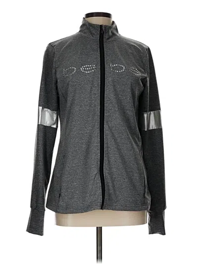 Pre-owned Bebe Sport Zip Up Hoodie In Gray