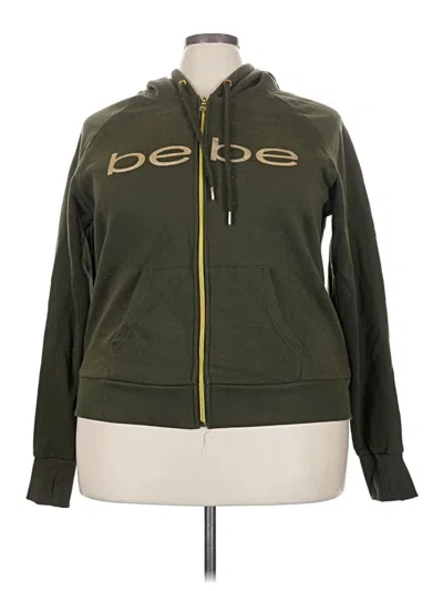 Pre-owned Bebe Sport Zip Up Hoodie In Green