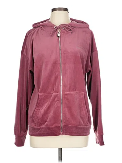 Pre-owned Bebe Sport Zip Up Hoodie In Pink