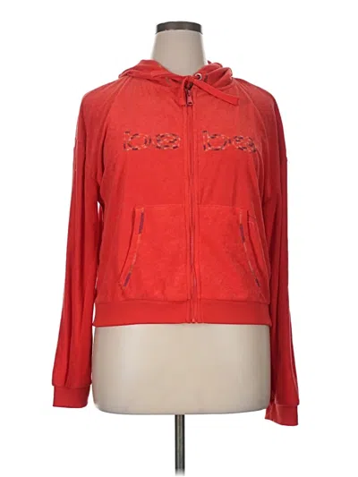 Pre-owned Bebe Sport Zip Up Hoodie In Red