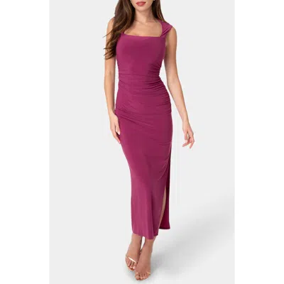 Bebe Square Neck Midi Dress In White