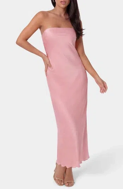 Bebe Strapless Maxi Dress In Multi