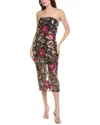 Bebe Strapless Sequin Midi Dress In Black