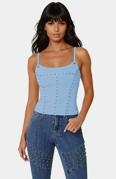 Bebe Studded Corset In Blue