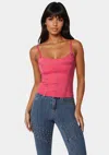 Bebe Studded Corset In Raspberry