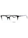 Bebe Stylish Rectangular Eyeglasses For Women In Black