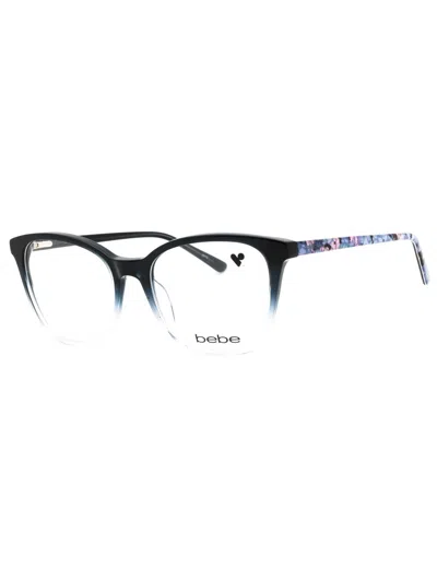 Bebe Stylish Rectangular Eyeglasses For Women In Black